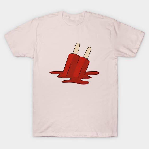 Melted Red Popsicle T-Shirt by Jason Sharman